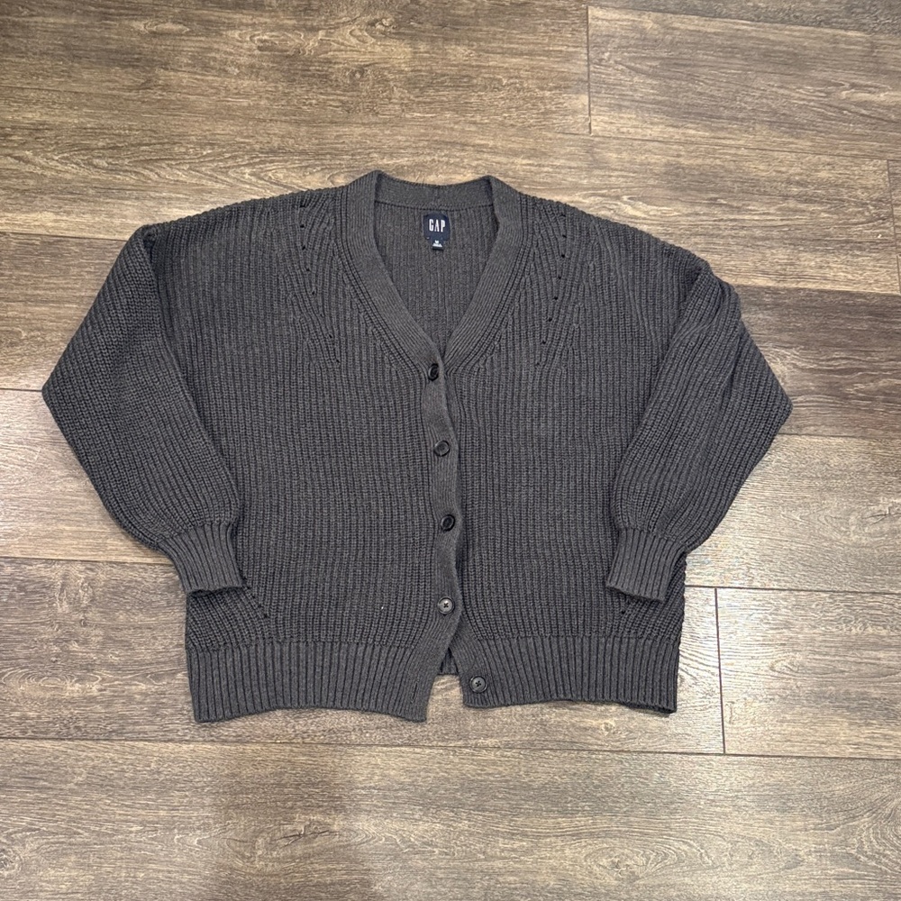 GAP Dark Gray Knit Cardigan